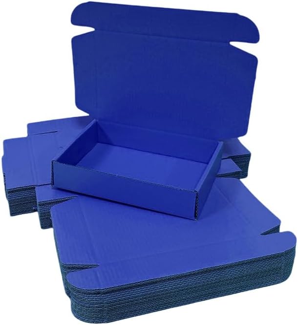 20 Pcs 15.8 x 10.2 x 2 inches Shipping Boxes for Small Business Cardboard Corrugated Mailer Boxes for Shipping Packaging Holidays Craft Gifts Giving Products (Industrial Blue, 15.8 x 10.2 x 2")