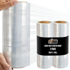 GORILLA GRIP 500% Stretch Film Heavy Duty Plastic, 2 Pack 500ft Shrink Wrap Rolls 10" Puncture Resistant, Industrial Strength for Pallet Storing, Wrapping, Moving, Packing Furniture Protection Clear
