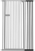 Lumizone Extra Tall Cat Gate Extension Kit 61.02" High Pressure Mounted 2025 New 8.27" Extra Wide 1.37" Gap No Drilling Tall Pet Gate for Dogs (Black, 61.02" H x 8.27" W, Extension)