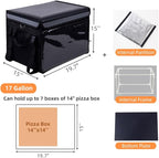 TooCust Insulated Bags For Food Delivery XXL 19.7" x 15" x 15", Commercial Insulated Food Delivery Bag w/Divider, Waterproof & Foldable Catering Bag Food Deliveries, Delivery Pizza Bags 14 Inches