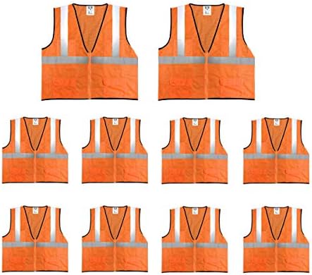 Economy High Visibility All Mesh Vest, Orange, 5X-Large, 10 PacK