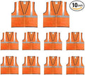 Economy High Visibility All Mesh Vest, Orange, Large, 10 PacK