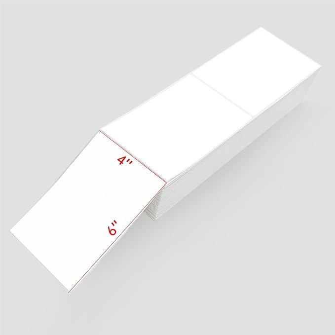 Compatible Thermal Labels Replacement for Zebra (【4" x 6"】 2 Stack/1000Labels)