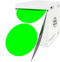 PARLAIM 3 Inch Color Coding Dot Stickers, 500 per Dispenser Box Color Coded Circle Label, Fluorescent Green Inventory Large Stickers