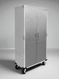 Heavy Duty Storage Solid Stainless Steel Cabinet with Lockable, Adjustable Shelf, Metal Garage Organizer (Granite, 36" W x 18" D x 72" H)