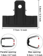 Coideal Black Large Bull Clips Thickened, 10 Pcs 3 Inch Long Metal Binder Paper Clip Clamps for Office Kitchen, Drawing Board, Art Crafts (77 mm)