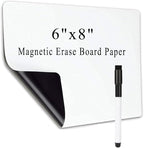 Small Magnetic Dry Erase Board Sheet for Fridge, 6"x8" Erasable Refrigerator WhiteBoard for Kitchen, Mini White Board Planner, Include 1 Markers