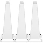 BESEA 3 Pack 28" Bright White Traffic Safety Cones with Weighted Base, High-Visibility Parking Cones for Driveways, Business Parking Lots, Garages, Indoor/Outdoor Use
