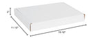 Box USA 15" Deluxe Shipping Boxes 15 1/8"L x 11 1/8"W x 2"H, 50-Pack - White Box Mailers for Packaging, Storage, Gifts or Bulk Business Orders