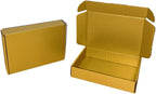 10 Pcs 11.8 x 7.9 x 3.2 inches Corrugated Cardboard Gift Boxes Recyclable Shipping Boxes for Mailing & Holidays, Wedding, Birthday, Gifts Packaging (Gold, 11.8 x 7.9 x 3.2")