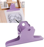 2PCS Extra Large Binder Clips Metal Bulldog Clips Large Paper Clamps Holder Chip Clips for Home School Office Drawing Bag Purple 4inch