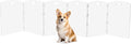 Modern Frame Clear Acrylic Freestanding Pet Gate - 24" High Extra-Wide Folding 6-Panel Dog Barrier for Doorways, Stairs & Large Openings, Indoor Fence for Dogs, Puppies & Cats