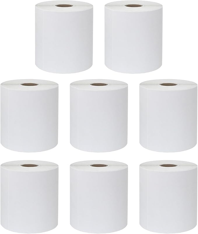DGBDPACK 4"x6" Direct Thermal Shipping Labels 2400 Lables/8 Roll (300 Pcs per Roll) Compatible with Zebra Rollo Beeprt Printer Permanent Adhesive