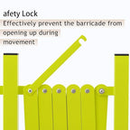 GYMTIME Expandable Metal Barricade, Flexible Mobile Safety Barrier, Folding Security Gate with Casters, Adjustable Traffic Temporary Fence for School, Shopping Mall, 16 Feet, Matte Yellow