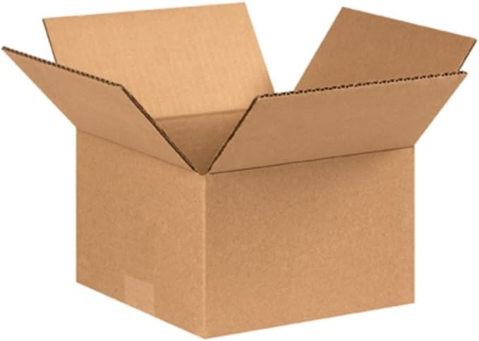 Secure Seal - 8x8x5 Pack of 50 Corrugated Cardboard Packing Shipping Mailing Moving Carton Boxes