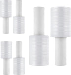 DAJAVE 6 Pack Stretch Wrap Film with Handle, 4 Inch x 1000ft 80 Gauge Thick Industrial Strength Hand Shrink Wrap Roll, Self-Adhesive Plastic Wrap for Packing, Moving