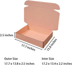 20 Pcs 17.7 x 13.8 x 2.5 inches X-Large Size Corrugated Cardboard Gift Boxes Recyclable Shipping Boxes for Mailing & Holidays, Wedding, Birthday, Gifts Packaging (Powder Pink)