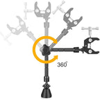 Helping Hands Magnetic Soldering Clamp with 2.16-inch Jaw Opening, Super Clamp with 1/4 and 3/8 Thread, Flexible Articulating Arms with Clamps, Magnetic PCB Clip for Heat Gun Repairing DIY Work