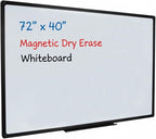 72" x 40" Inch Extra Large Magnetic Whiteboard, Black Aluminum Framed Wall Mount Dry Erase Board for Office, Classroom, Home, Premium for Presentations, Planning & Collaboration