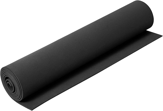AMZQNART EVA Foam 2mm, Cosplay Foam Roll 16 x 59in (6.5sqft) Black, Suitable for Large Foam Cosplay Modeling, DIY Projects, Crafts, Ultra High Density 90 kg/m3.