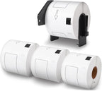 Replace for Brother DK-1202 (2-3/7" x 4") Die-Cut White Paper Shipping Address Label for QL 820NWB QL-700 Printer, 300 Labels 1 Roll (4 Rolls+ 1 Frame)