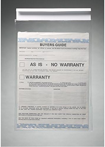 Generic Clip-On Window Form Holders - 9" x 13" Clear Pouch Form Holders for Car Dealership - Convenient Document Display Solution - Pack of 150