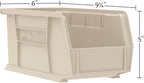 Akro-Mils 30237 AkroBins Plastic Storage Bins, Space-Saving Stackable Bins for Garage, Pantry, Craft Organization, 9" x 6" x 5", Red, 12-Pack