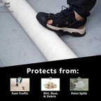 24” x 250 ft Carpet Protection Film – Heavy-Duty Clear Self-Adhesive Floor Protector for Moving, Painting & Construction