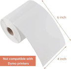 L Liked 1000 PCS 4"x 6" Direct Thermal Labels Strong Adhesive White Perforated Shipping Label, Compatible with Zebra, Rollo, Jadens, Nelko, 250 Labels per Roll, 4 Rolls