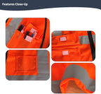 Tydon Guardian Reflective Safety Vest for Women Men High Visibility Security With Pocket Zipper Front Meet ANSI/ISEA Standard