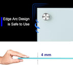 Magnetic Glass Whiteboard 48x36 Inches, Large Tempered Glass Dry Erase Board with Frameless Mounting, Premium Wall-Mounted Whiteboard for Office, Conference Room, Classroom & Home