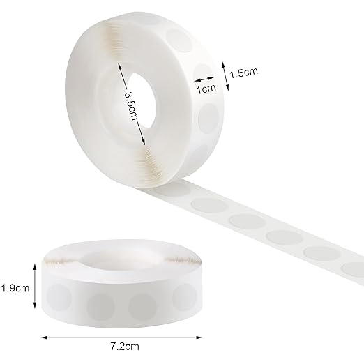 Phinus 3000 Pieces Glue Points, Balloon Tape, Sticky Dots, Double Sided Glue Points, Balloon Sticky Dots for Craft, Wedding Decoration, Stick Photos