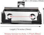 HAHIYO 2.76 Inches Silver Metal Clipboard Clips with Rubber Grips 7 Pack Mountable Sturdy Strong Springs with Rivets Document File Wood Plastic Clips Board for Office School Home