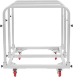 Undercat Steel Panel Truck, Heavy Duty Lumber Drywall Dolly, 1400lbs Platform Truck with 4 Swivel Casters, Flatbed Cart with 3 Side Handrails & Bottom Crossbar for Warehouse, Garage, Home, Grey