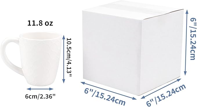 Hoikwo 6x6x6 Shipping Boxes Set of 25, White Corrugated Cardboard Box for Small Business for Packaging Mailing