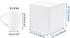 Hoikwo 6x6x6 Shipping Boxes Set of 25, White Corrugated Cardboard Box for Small Business for Packaging Mailing
