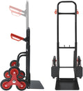 Folding Stair Climbing Dolly, 330 Lb Capacity Manual Truck Heavy-Duty Stair Climbing Hand Truck Trolley with Telescoping Handle and 6 Wheels