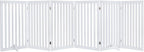 unipaws 120" Extra Wide Pet Gate, Free Standing Dog Gate for Doorways, Stairs, Foldable Gate & Room Divider, Wooden Puppy Playpen, Expandable Barrier for The House, Indoor Use (36" H, White)