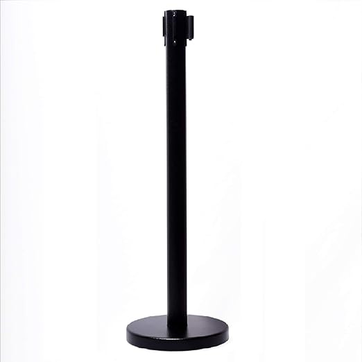 VIP Crowd Control Retractable Belt Stanchion Queue Safety Barrier Set, 36" Ht, 78" Belt + Wall Bracket (6 Posts Patriot Belt + SFrame + WBracket)