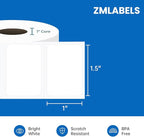 Compatible Thermal Labels Replacement for Zebra (【1.5" x 1"】 16 Rolls/20800Labels)