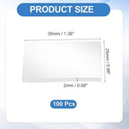 uxcell 100Pcs Double Sided Adhesive Pads, 1.38" x 0.98" Clear Removable Heavy Duty Mounting Tape Picture Hanging Sticky Adhesive Pad for Wall, Poster Picture, DIY Craft