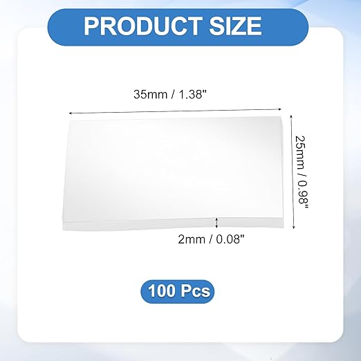 uxcell 100Pcs Double Sided Adhesive Pads, 1.38" x 0.98" Clear Removable Heavy Duty Mounting Tape Picture Hanging Sticky Adhesive Pad for Wall, Poster Picture, DIY Craft