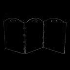 Clear Acrylic Freestanding Dog Gates for The House – Folding 3-Panel Pet Gates for Doorways, Indoor Stairs, and Hallways, Transparent Barrier for Dogs, Puppies, and Cats