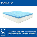FoamRush 5" x 24" x 27" Gel Memory Foam Bench Cushion Replacement Medium Firm (Upholstery Foam, Rubber Padding, Seat Replacement, Upholstery Sheet, Couch, Sofa Cushion, Mattress) Made in USA