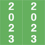 2023 Year Stickers, Doctor Stuff 2023 Chart Stickers, Light Green Colored, IFC AFV Style, USA Made Year Stickers for X-Ray Jackets, 500/Roll, 1 Roll, 1-7/8" x 1-7/8"