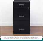 Scranton & Co Set of 2 18" D 3-Drawer Metal Filing Cabinet with Pencil Drawer