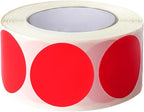 SHYGO® 1“ Red Circle Dot Stickers Color Coding Labels, 1000PCS 2 Rolls