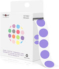 PARLAIM 1/2 Inch Round Adhesive Color-Code Dot Stickers,500 Stickers Inventory Dots Label in Dispenser Box,Lavender Circle Coding Labels for Office Home (Lavender)