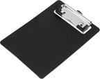 SINJEUN 30 Pack 4 x 6 Inch Small Clipboards Bulk, Black Memo Clipboard with Profile Clip, Mini Plastic Clipboard for Notepads, Receiptsl, Tickets﻿