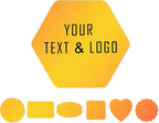 Custom Stickers for Business Logo Personalized Stickers Labels Customized Vinyl Stickers 100,200pcs, 1.2",1.5",2", 3", 4",5" (Hexagon)